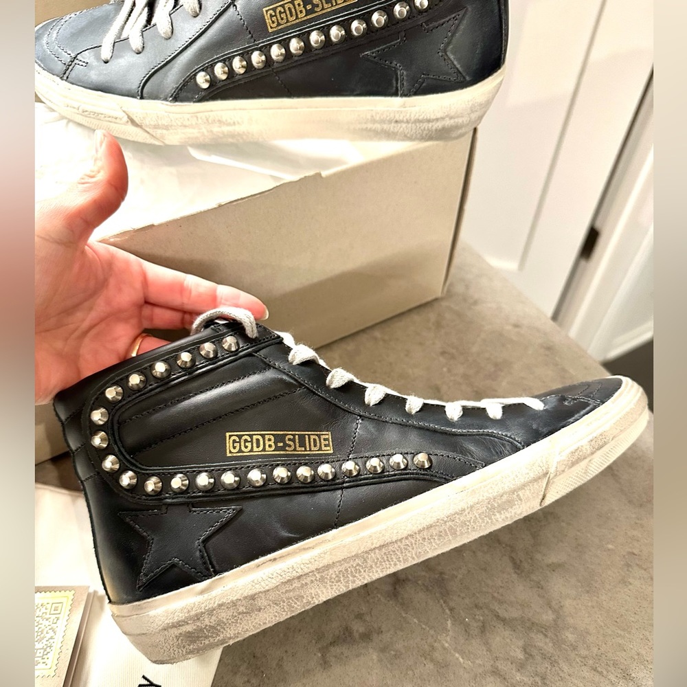 COPY - Leather Slide Sneakers with Studs